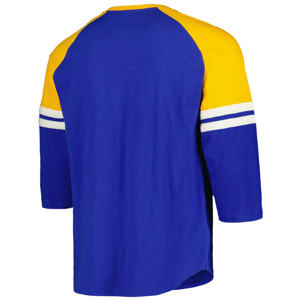 Milwaukee Brewers Mitchell & Ness Cooperstown Collection Legendary Raglan Slub Henley 3/4-Sleeve T-Shirt - MLB