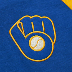 Milwaukee Brewers Mitchell & Ness Cooperstown Collection Legendary Raglan Slub Henley 3/4-Sleeve T-Shirt - MLB