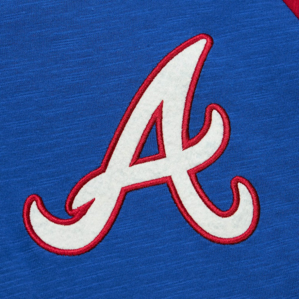 Atlanta Braves Mitchell & Ness Cooperstown Collection Legendary Raglan Slub Henley 3/4-Sleeve T-Shirt - MLB
