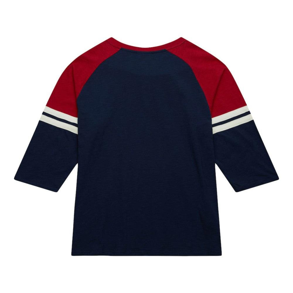 Boston Red Sox Mitchell & Ness Cooperstown Collection Legendary Raglan Slub Henley 3/4-Sleeve T-Shirt - MLB
