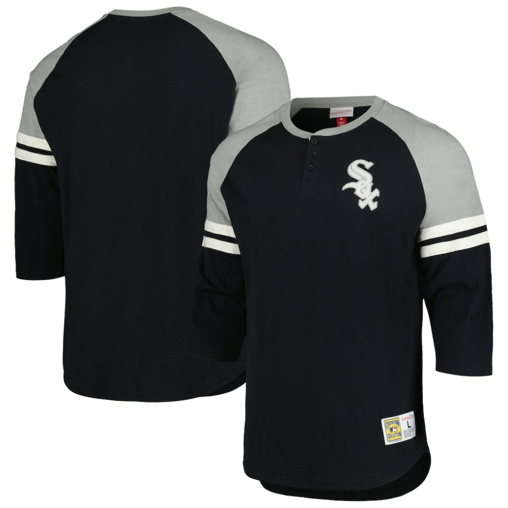 Chicago White Sox Mitchell & Ness Cooperstown Collection Legendary Raglan Slub Henley 3/4-Sleeve T-Shirt - MLB