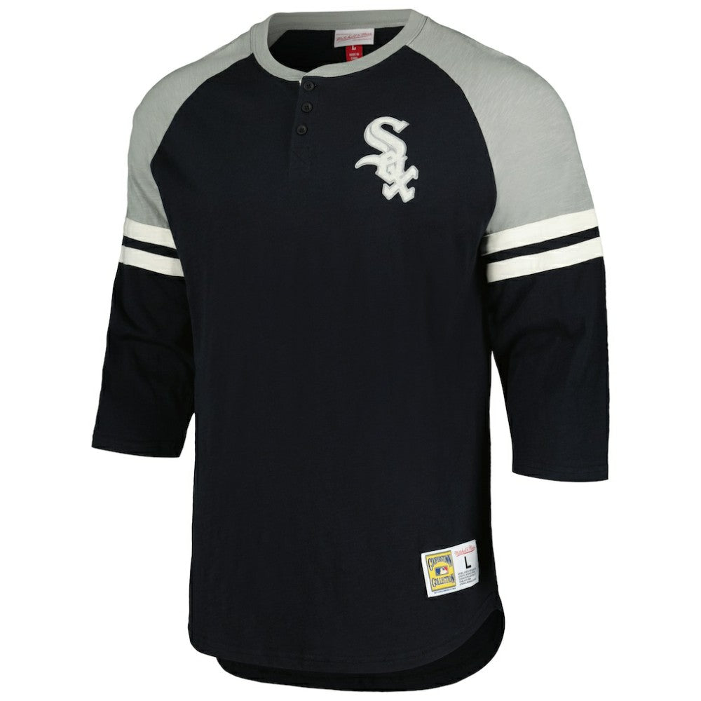 Chicago White Sox Mitchell & Ness Cooperstown Collection Legendary Raglan Slub Henley 3/4-Sleeve T-Shirt - MLB