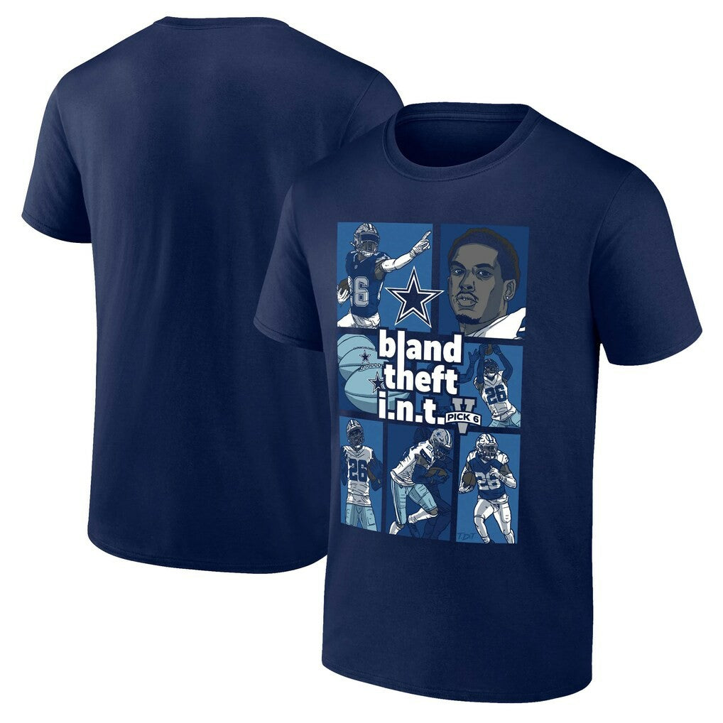 DaRon Bland Dallas Cowboys Pick Six T-Shirt Navy | Fanatics