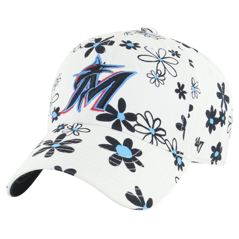 Miami Marlins '47 Girls Youth Daisy Delight Clean Up Adjustable Hat - MLB