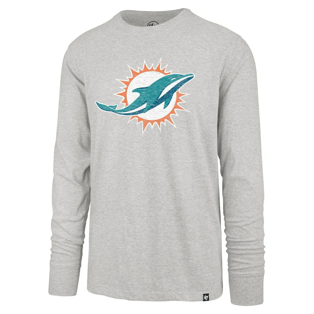 Miami Dolphins '47 Premier Franklin Long Sleeve T-Shirt Gray | 47 brand