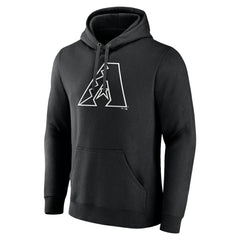 Arizona Diamondbacks Monochrome Personalized Name & Number Pullover Hoodie - MLB