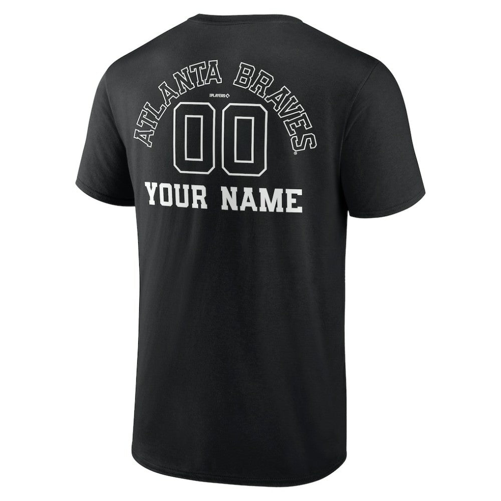 Atlanta Braves Monochrome Personalized Name & Number T-Shirt - MLB