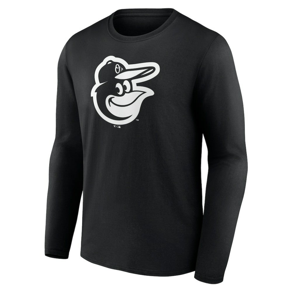 Baltimore Orioles Monochrome Personalized Name & Number Long Sleeve T-Shirt - MLB