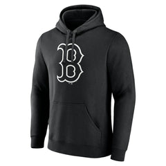 Boston Red Sox Monochrome Personalized Name & Number Pullover Hoodie - MLB