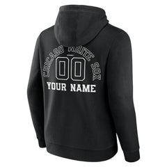 Chicago White Sox Monochrome Personalized Name & Number Pullover Hoodie - MLB