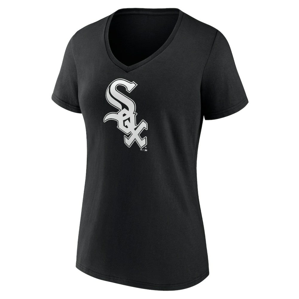 Chicago White Sox Women's Monochrome Personalized Name & Number V-Neck T-Shirt - MLB