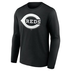 Cincinnati Reds Monochrome Personalized Name & Number Long Sleeve T-Shirt - MLB