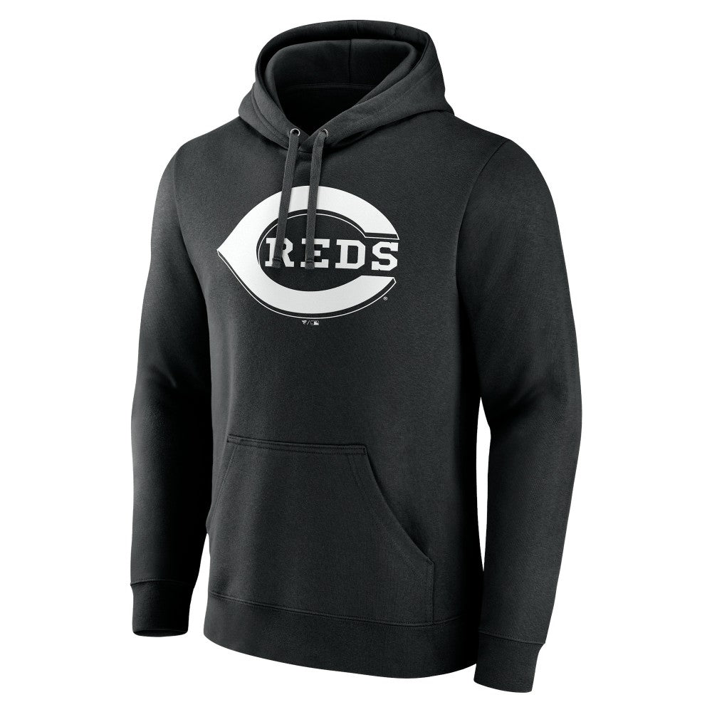 Cincinnati Reds Monochrome Personalized Name & Number Pullover Hoodie - MLB