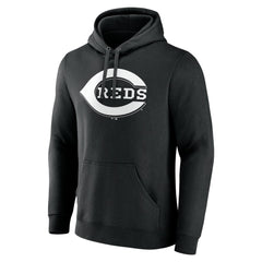Cincinnati Reds Monochrome Personalized Name & Number Pullover Hoodie - MLB