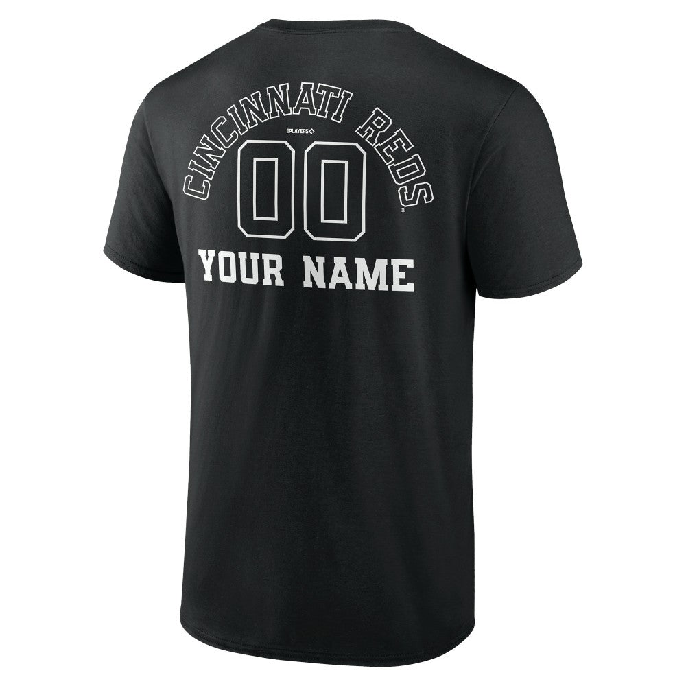 Cincinnati Reds Monochrome Personalized Name & Number T-Shirt - MLB