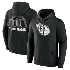 Cleveland Guardians Monochrome Personalized Name & Number Pullover Hoodie - MLB