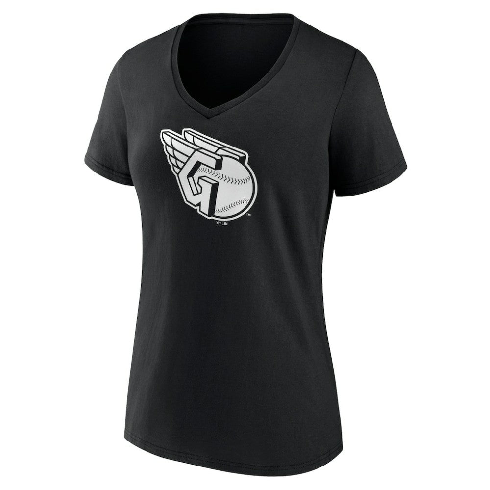 Cleveland Guardians Women's Monochrome Personalized Name & Number V-Neck T-Shirt - MLB
