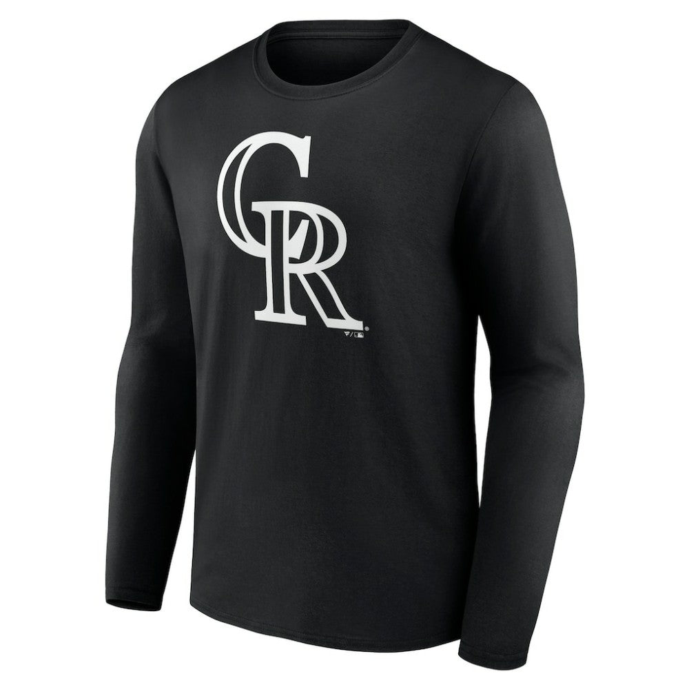Colorado Rockies Monochrome Personalized Name & Number Long Sleeve T-Shirt - MLB