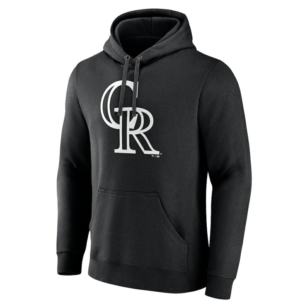 Colorado Rockies Monochrome Personalized Name & Number Pullover Hoodie - MLB