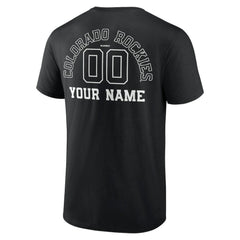 Colorado Rockies Monochrome Personalized Name & Number T-Shirt - MLB