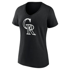 Colorado Rockies Women's Monochrome Personalized Name & Number V-Neck T-Shirt - MLB