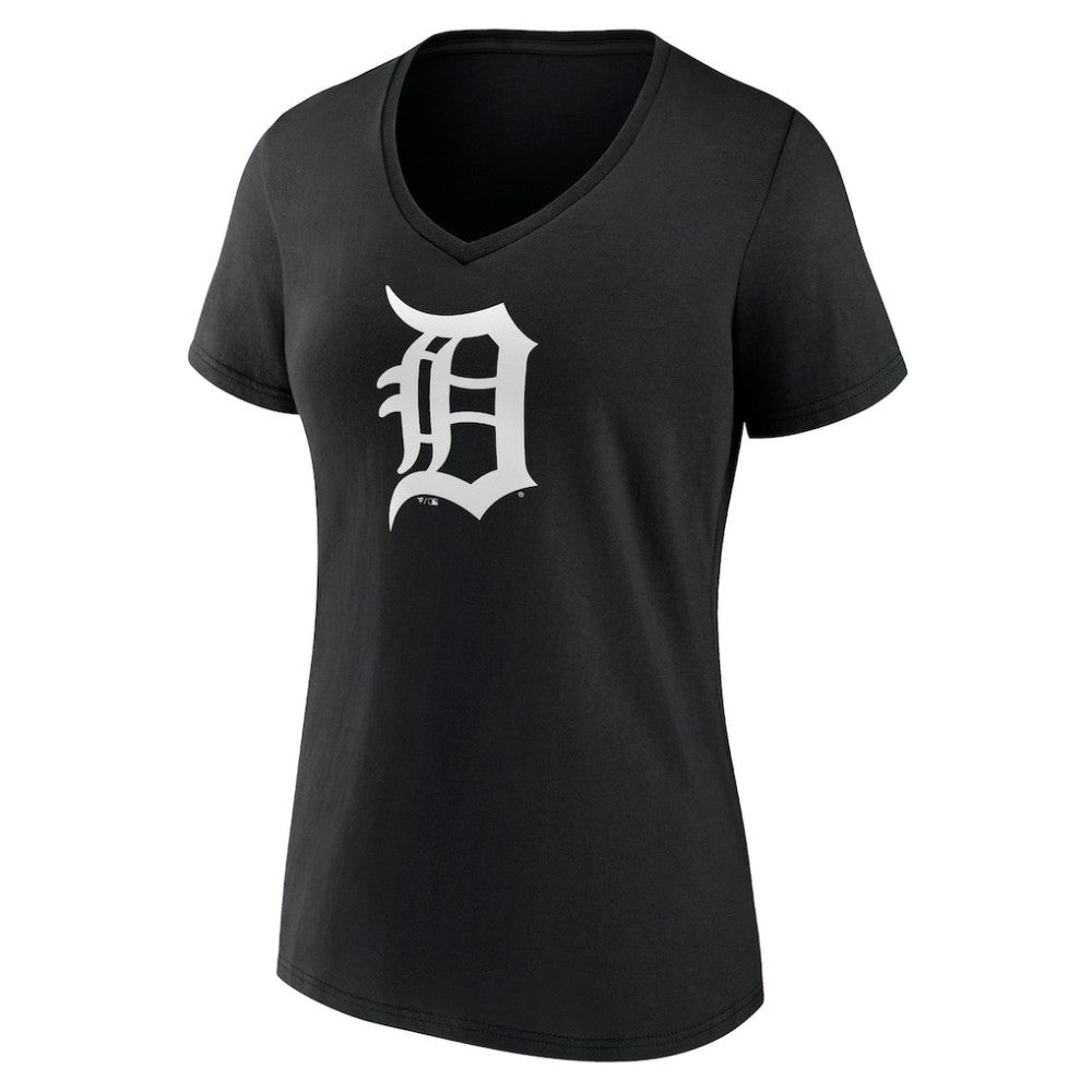 Detroit Tigers Women's Monochrome Personalized Name & Number V-Neck T-Shirt - MLB