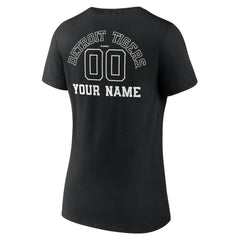 Detroit Tigers Women's Monochrome Personalized Name & Number V-Neck T-Shirt - MLB