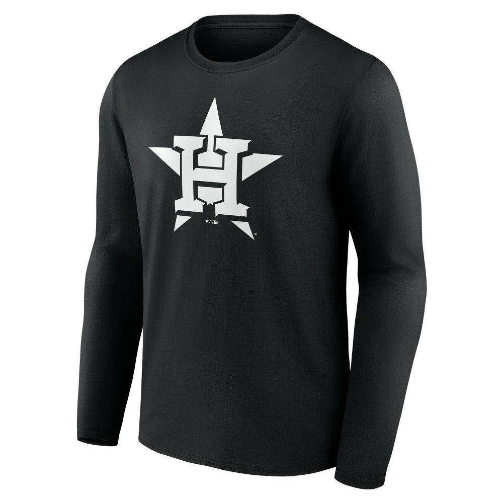 Houston Astros Monochrome Personalized Name & Number Long Sleeve T-Shirt - MLB