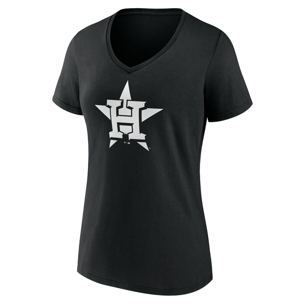 Houston Astros Women's Monochrome Personalized Name & Number V-Neck T-Shirt - MLB