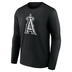 Los Angeles Angels Monochrome Personalized Name & Number Long Sleeve T-Shirt - MLB