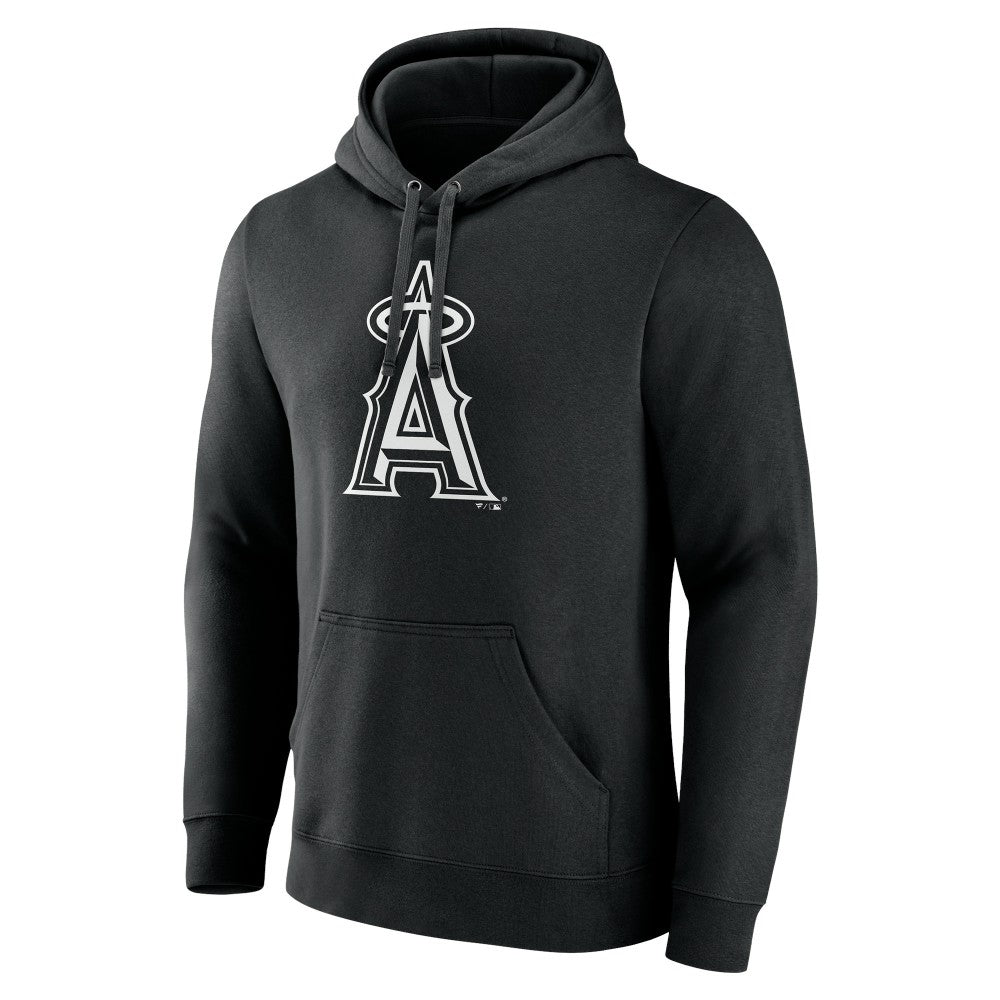 Los Angeles Angels Monochrome Personalized Name & Number Pullover Hoodie - MLB