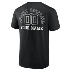Los Angeles Angels Monochrome Personalized Name & Number T-Shirt - MLB