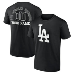 Los Angeles Dodgers Monochrome Personalized Name & Number T-Shirt - MLB