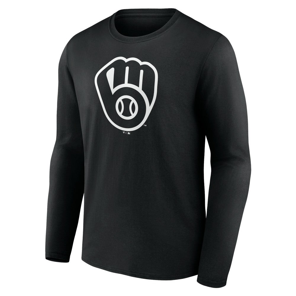 Milwaukee Brewers Monochrome Personalized Name & Number Long Sleeve T-Shirt - MLB