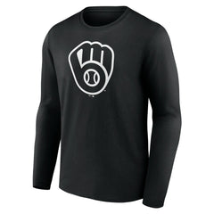 Milwaukee Brewers Monochrome Personalized Name & Number Long Sleeve T-Shirt - MLB