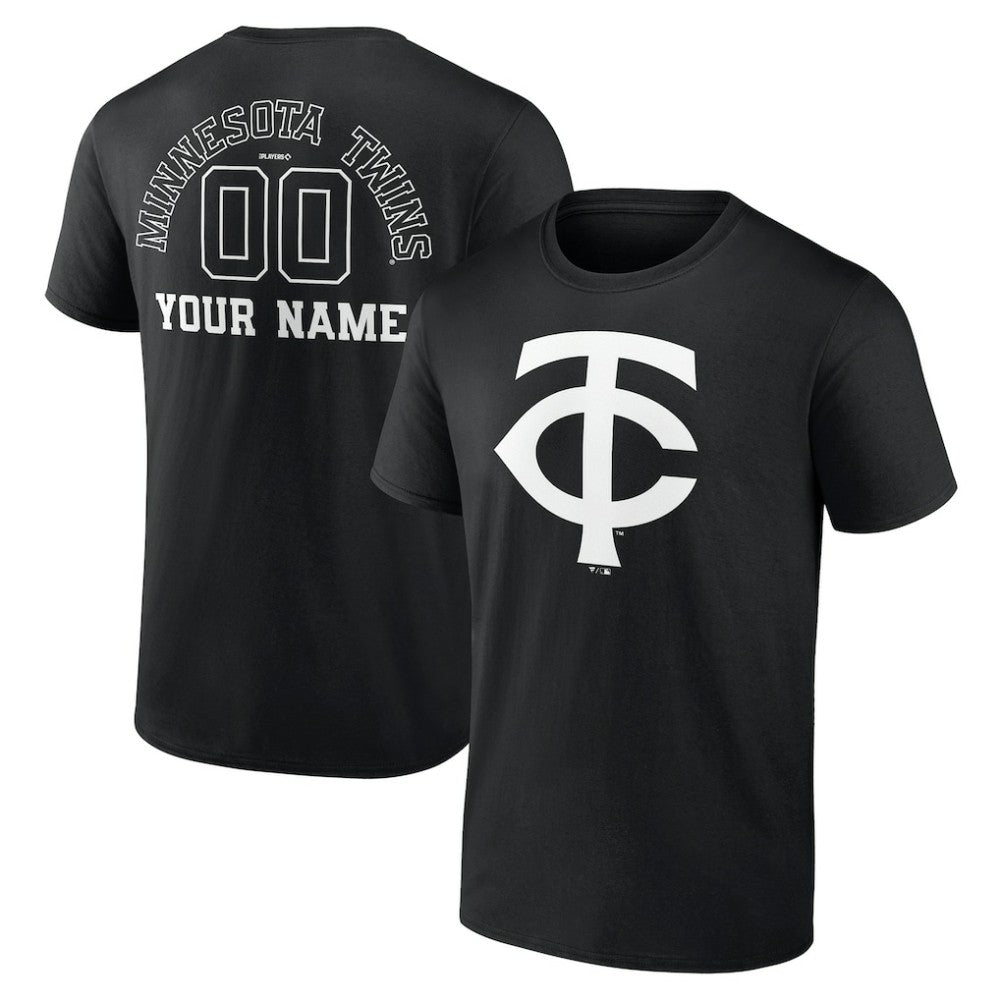Minnesota Twins Monochrome Personalized Name & Number T-Shirt - MLB