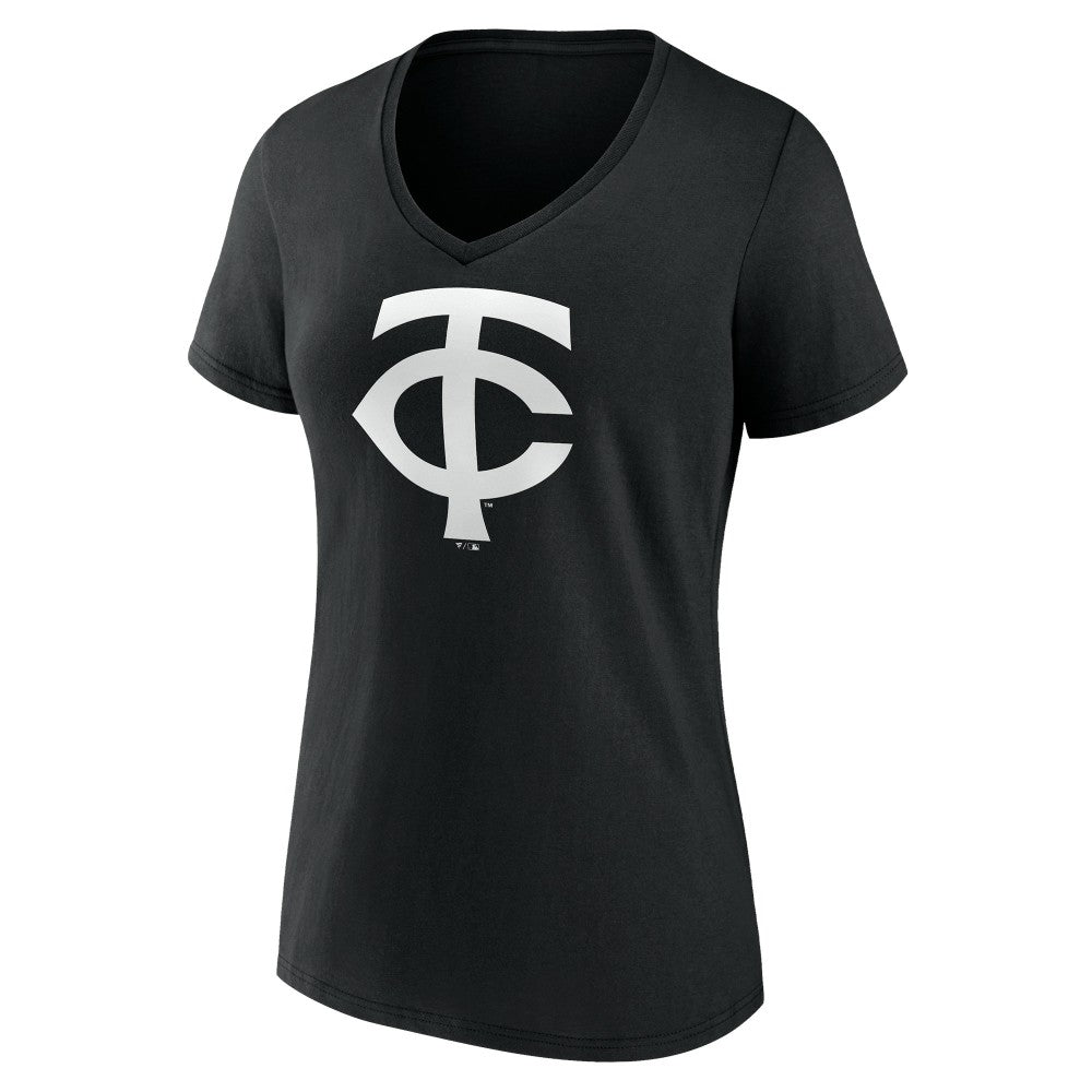 Minnesota Twins Women's Monochrome Personalized Name & Number V-Neck T-Shirt - MLB