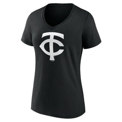 Minnesota Twins Women's Monochrome Personalized Name & Number V-Neck T-Shirt - MLB