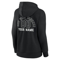 New York Yankees Women's Monochrome Personalized Name & Number Pullover Hoodie - MLB