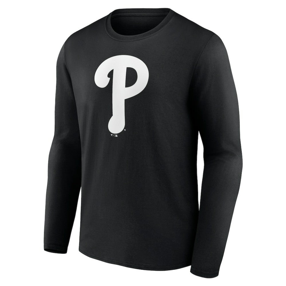 Philadelphia Phillies Monochrome Personalized Name & Number Long Sleeve T-Shirt - MLB