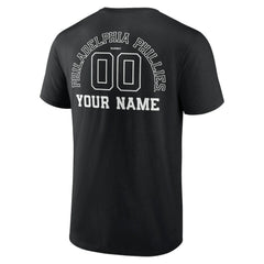 Philadelphia Phillies Monochrome Personalized Name & Number T-Shirt - MLB