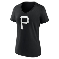 Pittsburgh Pirates Women's Monochrome Personalized Name & Number V-Neck T-Shirt - MLB
