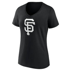 San Francisco Giants Women's Monochrome Personalized Name & Number V-Neck T-Shirt - MLB