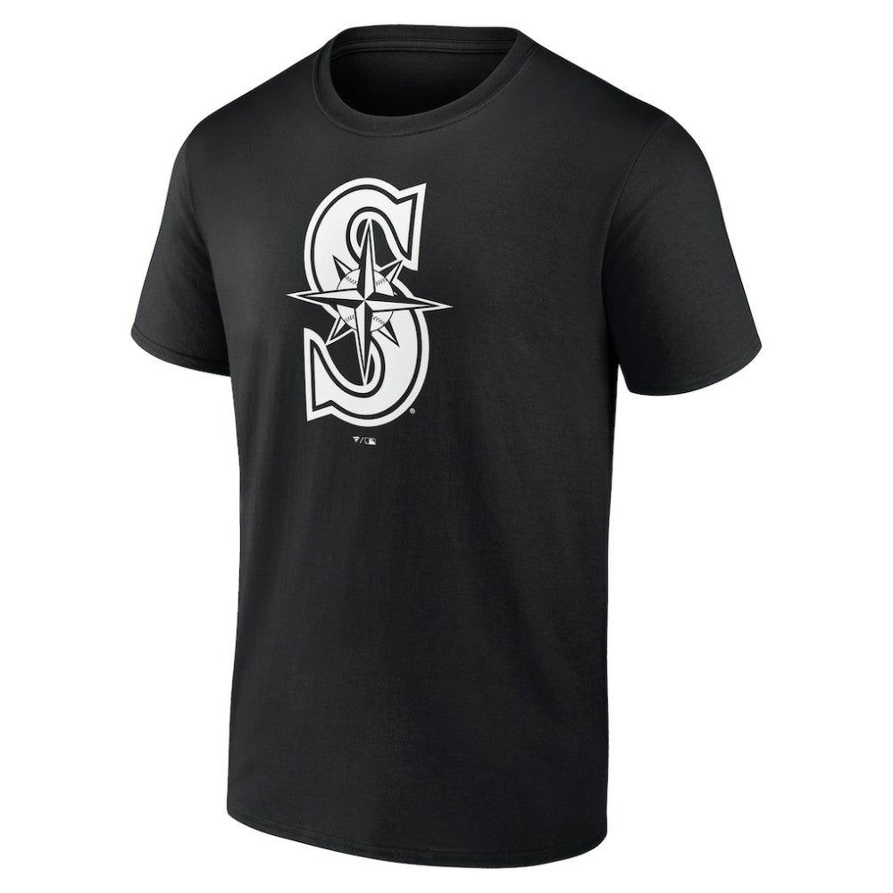 Seattle Mariners Monochrome Personalized Name & Number T-Shirt - MLB