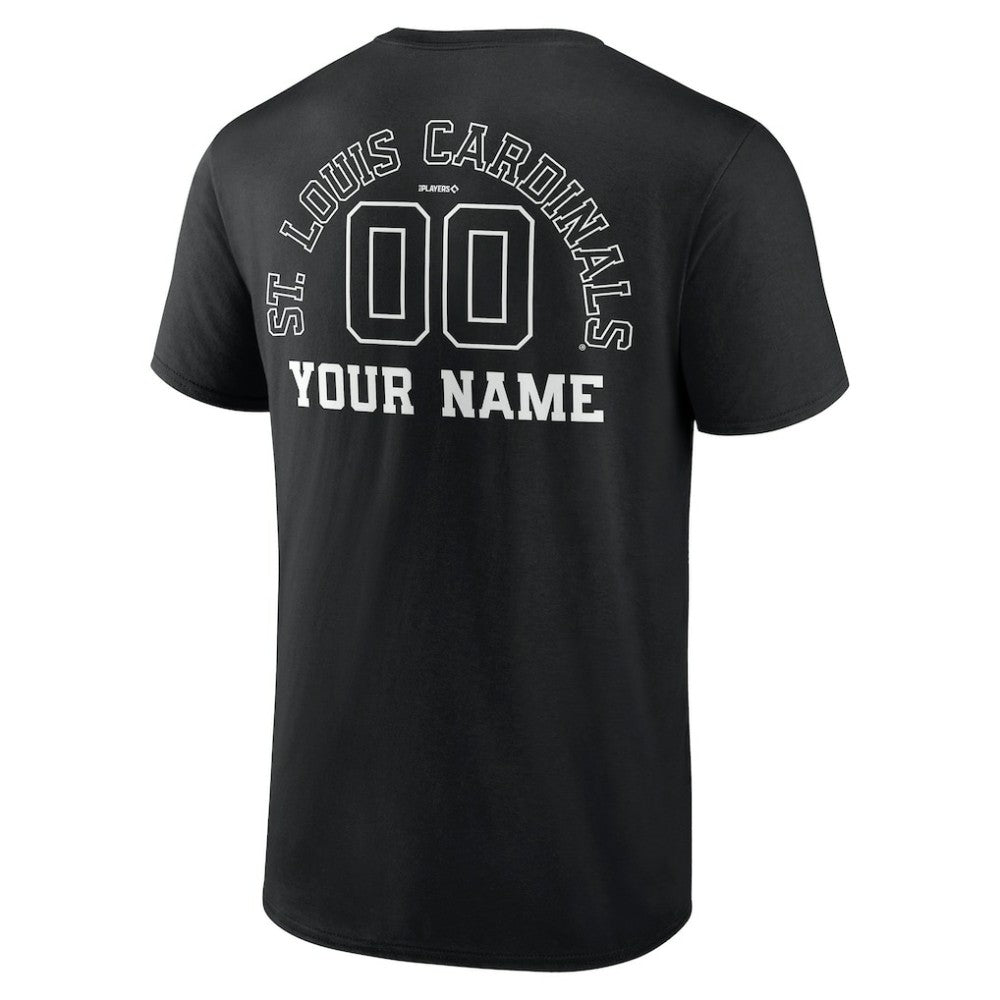 St. Louis Cardinals Monochrome Personalized Name & Number T-Shirt - MLB