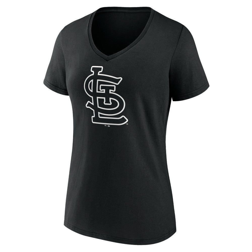 St. Louis Cardinals Women's Monochrome Personalized Name & Number V-Neck T-Shirt - MLB