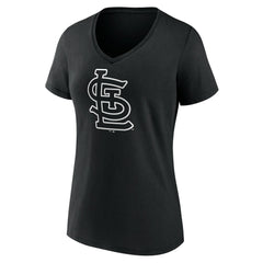 St. Louis Cardinals Women's Monochrome Personalized Name & Number V-Neck T-Shirt - MLB