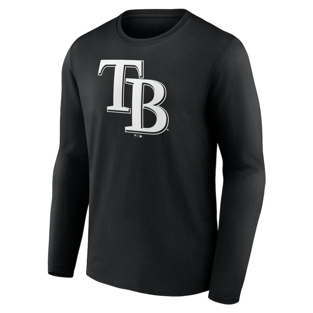 Tampa Bay Rays Monochrome Personalized Name & Number Long Sleeve T-Shirt - MLB