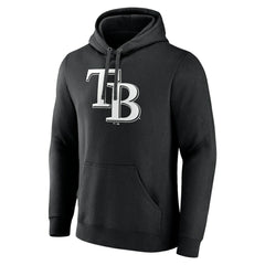 Tampa Bay Rays Monochrome Personalized Name & Number Pullover Hoodie - MLB