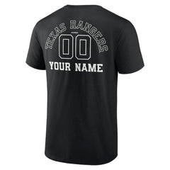 Texas Rangers Monochrome Personalized Name & Number T-Shirt - MLB